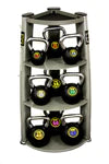 VTX Troy Vertical Kettlebell Rack with 4 Hooks and Accessory Tray