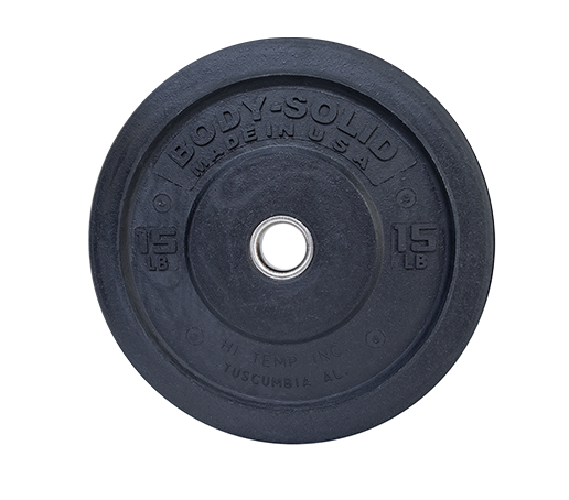 15LB BLACK BUMPER PLATES 17.375 ", Full Commercial Made is USA