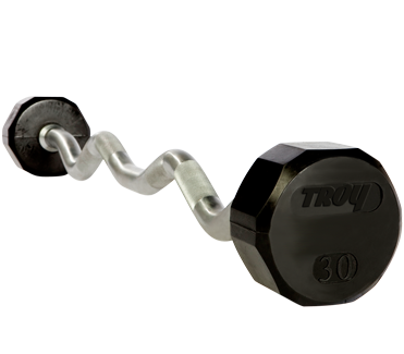 TROY Rubber Curl Barbells