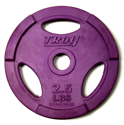 TROY Interlocking Color Grip Workout Plate (PURPLE 2.5 LBS.)