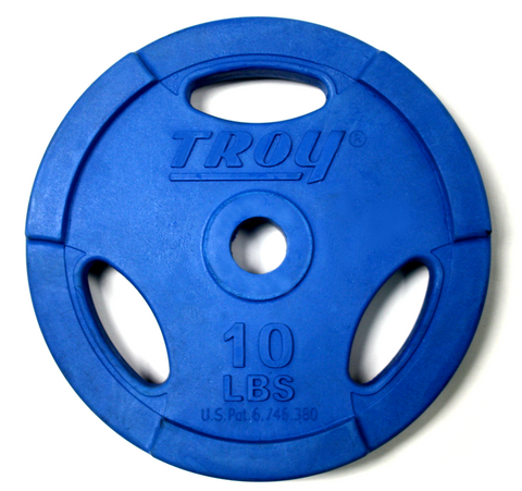 TROY Interlocking Color Grip Workout Plate (BLUE 10 LBS.)