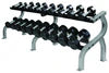 TROY 2 Horizontal Saddle Racks with 5-100lbs (20 pr) Solid Head Commercial Rubber Dumbells