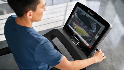 Vision Fitness 16" HD Entertainment Touch Screen Console for Suspension Ellipticals and Bikes